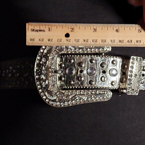 80/90\'s (M) HEAVY-in-weight (6lb+) metallic bling (cross & gems) 4\